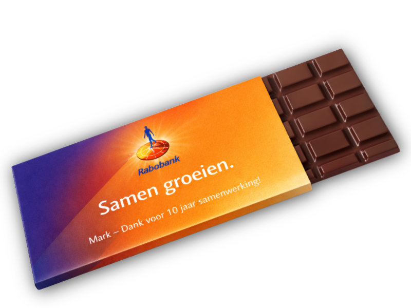 Schokoladentafel bedrucken. Tasty Present