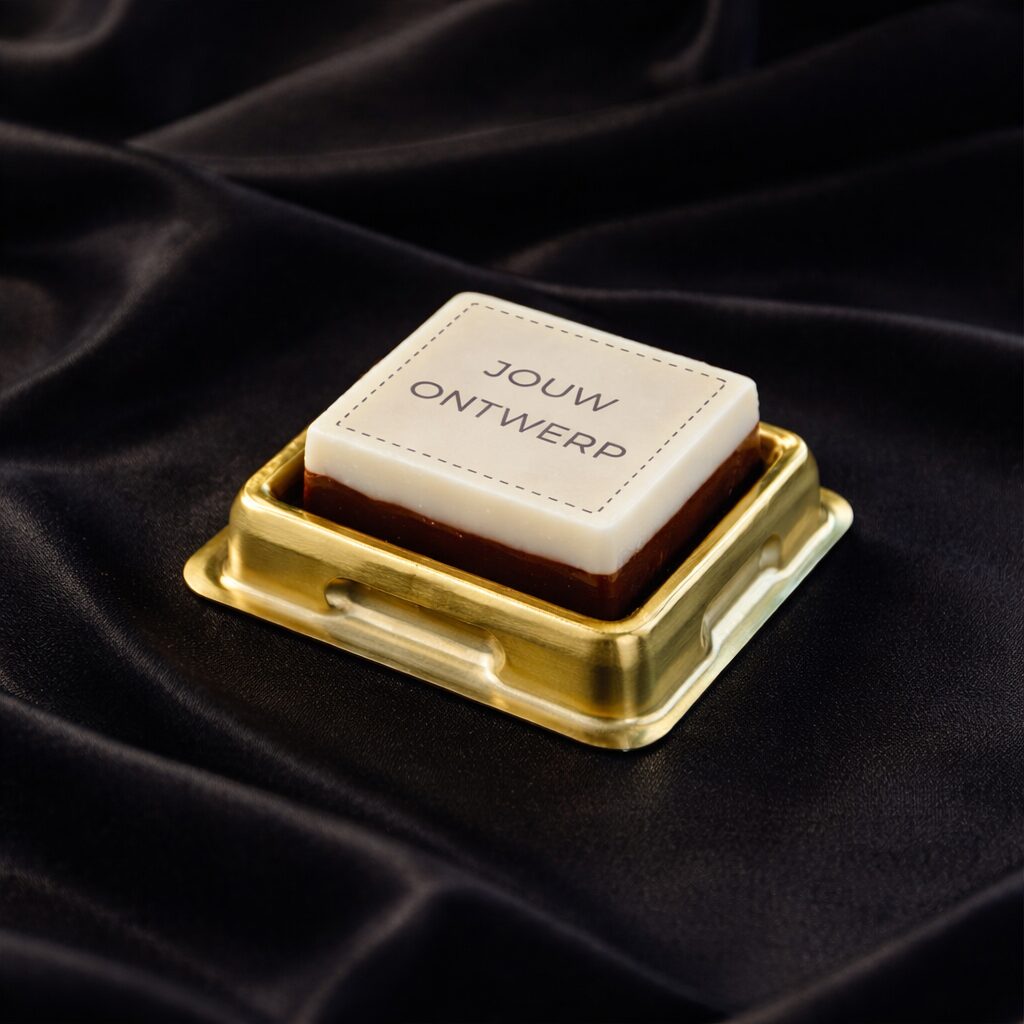 branding bites - chocolade logoblokjes voor bij de koffie, events, vergaderingen. Tasty Present - gepersonaliseerde chocolade en zoetwaren