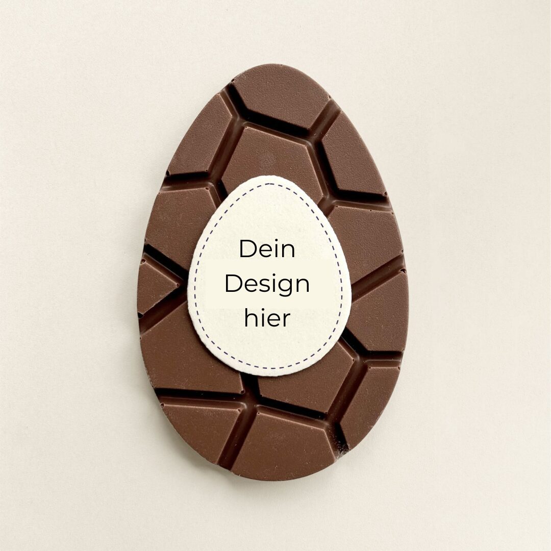 Schokoladen-Osterei, Milch mit Logo