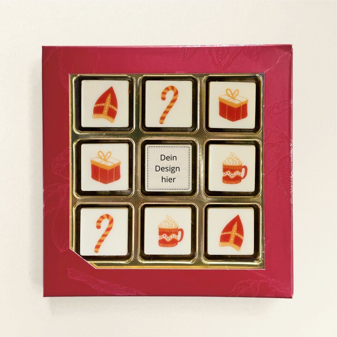 Schokoladenwürfel 9 Sinterklaas-Logo