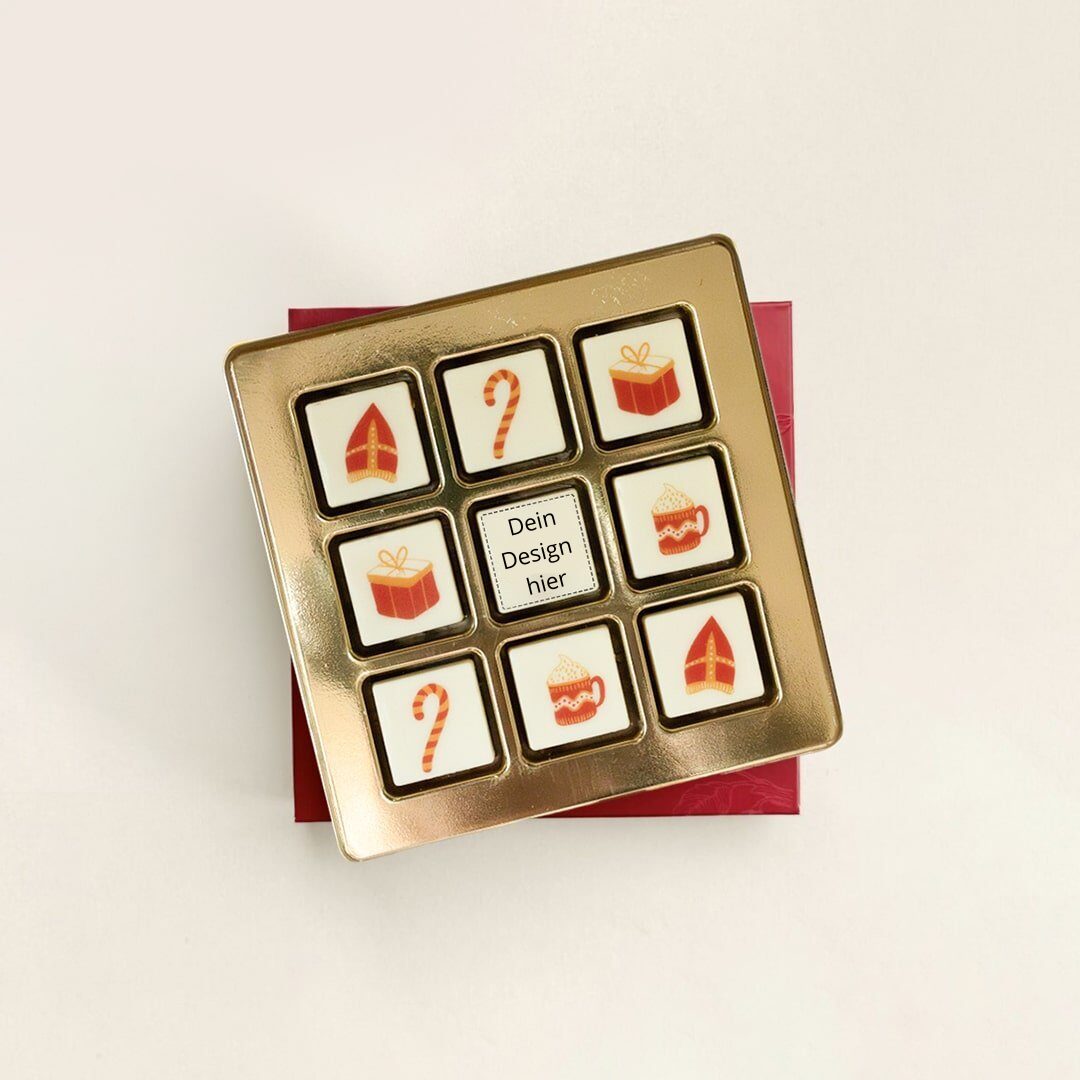 Schokoladenwürfel 9 Sinterklaas-Logo