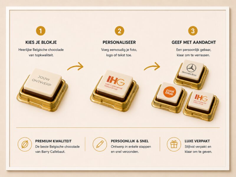 chocolade personaliseren in een paar stappen bij tasty Present. Upload je foto online en bekijk realtime je preview. Bstel snel
