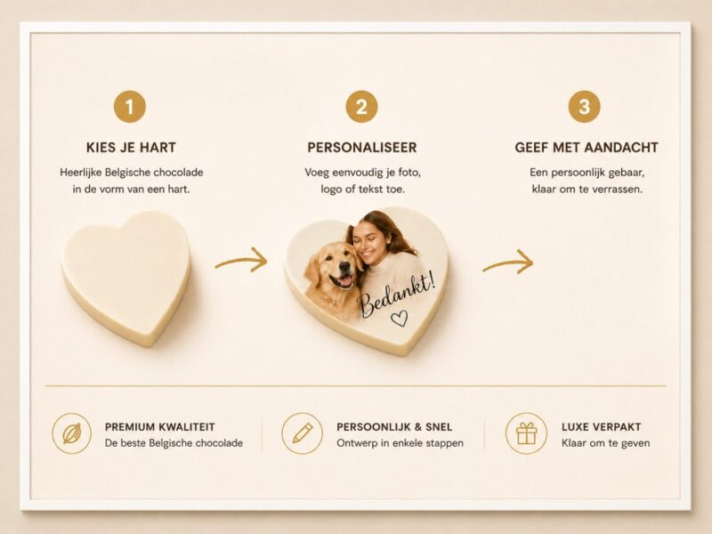 chocolade personaliseren in een paar stappen bij tasty Present. Upload je foto online en bekijk realtime je preview. Bstel snel