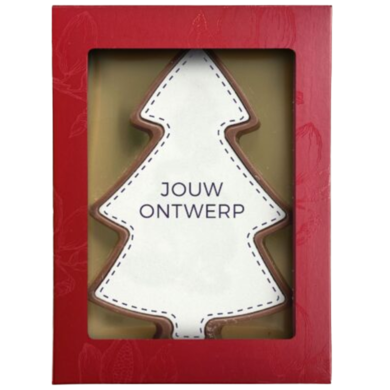 chocolade kerstbomen personaliseren. tasty Present
