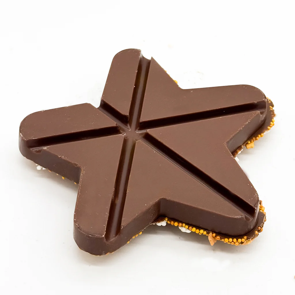 Happy Chocolade X-Mas Stern Gold